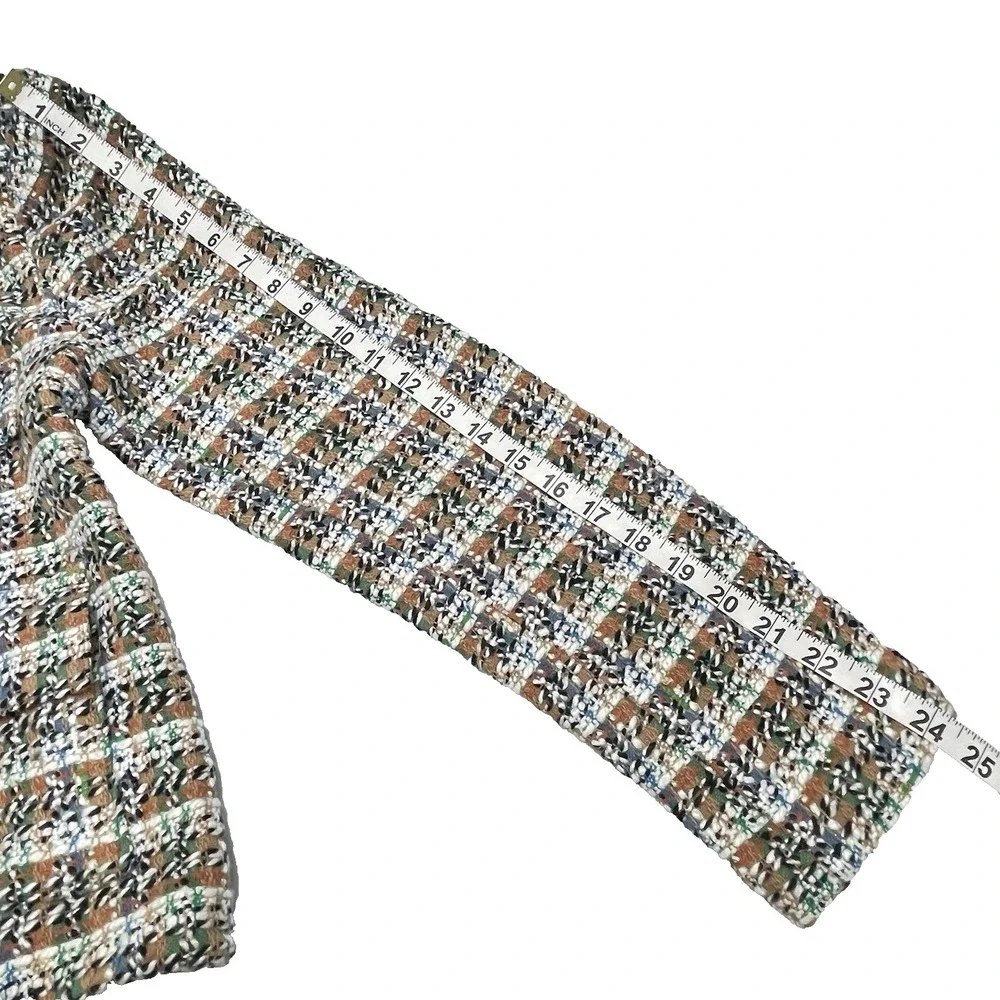 Truth by Republic Women's 12 Tweed Button Up Lined Preppy Workwear Blazer Jacket